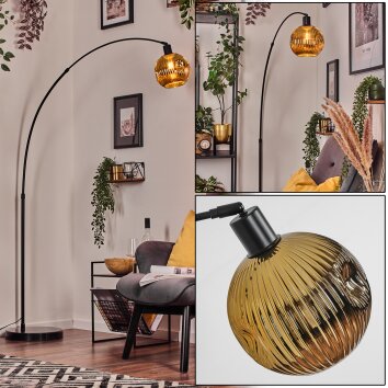 Ripoll Lámpara de pie, Lámparas de pie tipo arco Negro, 1 luz