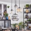 Koyoto Lámparas suspendidas, Luminarias esféricas, Lámpara colgante de clúster Colores ámbar, Transparente, Ahumado, 4 luces