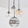 Koyoto Lámparas suspendidas, Luminarias esféricas, Lámpara colgante de clúster Colores ámbar, Transparente, Ahumado, 4 luces