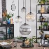 Koyoto Lámparas suspendidas, Luminarias esféricas, Lámpara colgante de clúster Colores ámbar, Transparente, Ahumado, 4 luces