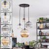 Koyoto Lámparas suspendidas, Luminarias esféricas, Lámpara colgante de clúster Colores ámbar, Transparente, Ahumado, 4 luces