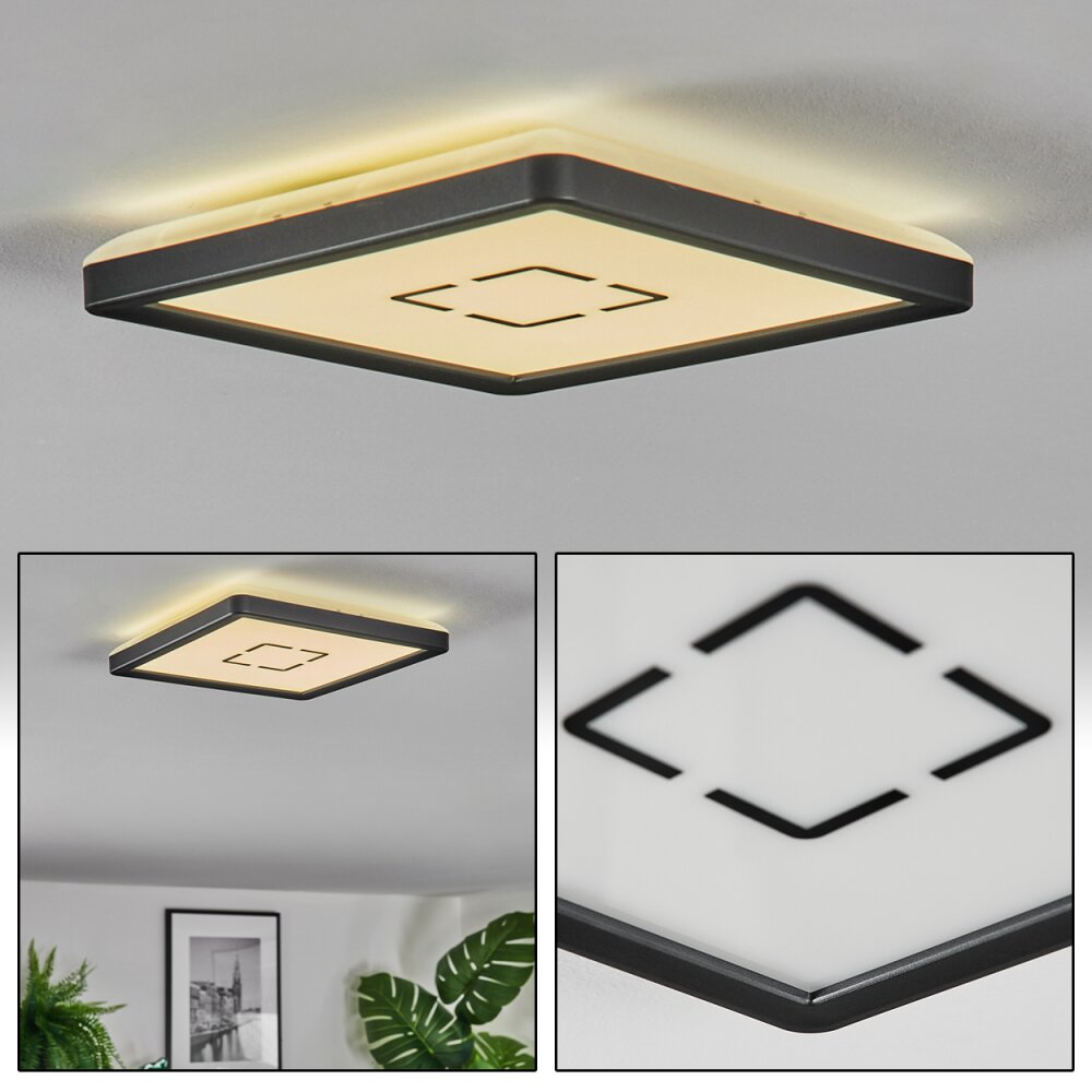 Simonstorp Plafones, Panel LED Negro, Blanca, 1 luz main product photo