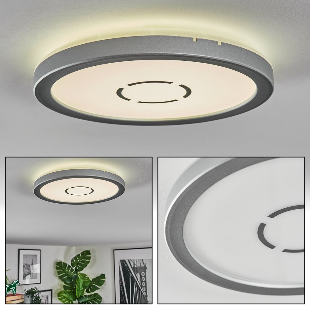 Simonstorp Plafones, Panel LED Plata, Blanca, 1 luz main product photo