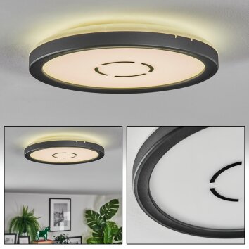 Simonstorp Plafones, Panel LED Negro, Blanca, 1 luz