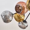 Ripoll Plafones, Luminarias esféricas dorado, Color cobre, Ahumado, 10 luces