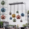 Ripoll Lámparas suspendidas, Luminarias esféricas, Lámparas colgantes Azul, Cromo, dorado, Verde, Color cobre, Ahumado, 8 luces