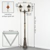 Hongkong Candelabro, Iluminación de caminos Marrón, dorado, 2 luces
