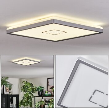 Simonstorp Plafones, Panel LED Plata, Blanca, 1 luz