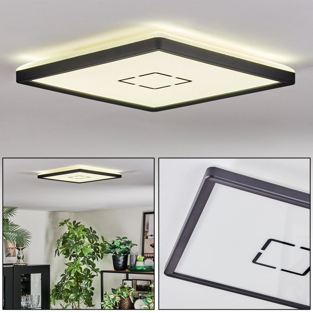 Simonstorp Plafones, Panel LED Negro, Blanca, 1 luz main product photo