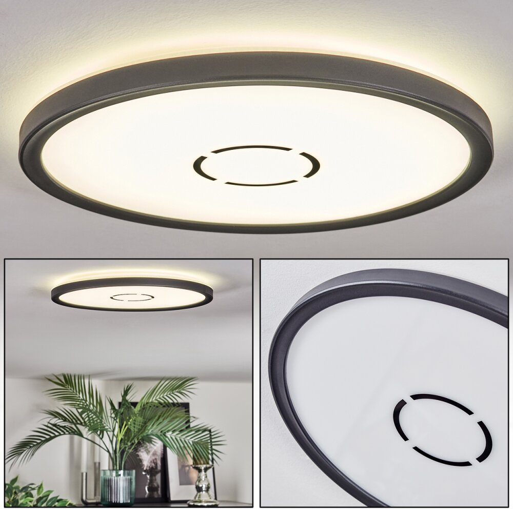 Simonstorp Plafones, Panel LED Negro, Blanca, 1 luz main product photo