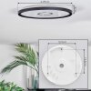 Simonstorp Plafones, Panel LED Negro, Blanca, 1 luz