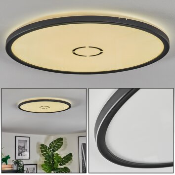 Simonstorp Plafones, Panel LED Negro, Blanca, 1 luz