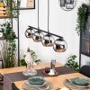 Koyoto Lámparas suspendidas, Luminarias esféricas, Lámparas colgantes Cromo, Ahumado, 4 luces