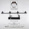 Koyoto Lámparas suspendidas, Luminarias esféricas, Lámparas colgantes Cromo, Ahumado, 4 luces