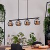 Koyoto Lámparas suspendidas, Luminarias esféricas, Lámparas colgantes Cromo, Ahumado, 4 luces