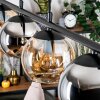Koyoto Lámparas suspendidas, Luminarias esféricas, Lámparas colgantes Colores ámbar, Cromo, Ahumado, 4 luces