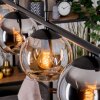 Koyoto Lámparas suspendidas, Luminarias esféricas, Lámparas colgantes Colores ámbar, Cromo, Ahumado, 4 luces