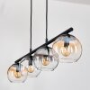 Koyoto Lámparas suspendidas, Luminarias esféricas, Lámparas colgantes Colores ámbar, Transparente, Ahumado, 4 luces