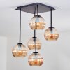 Koyoto Plafones, Luminarias esféricas Colores ámbar, 5 luces