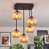 Koyoto Plafones, Luminarias esféricas Colores ámbar, 5 luces