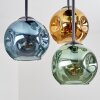 Ripoll Plafones, Luminarias esféricas Azul, dorado, Verde, 5 luces