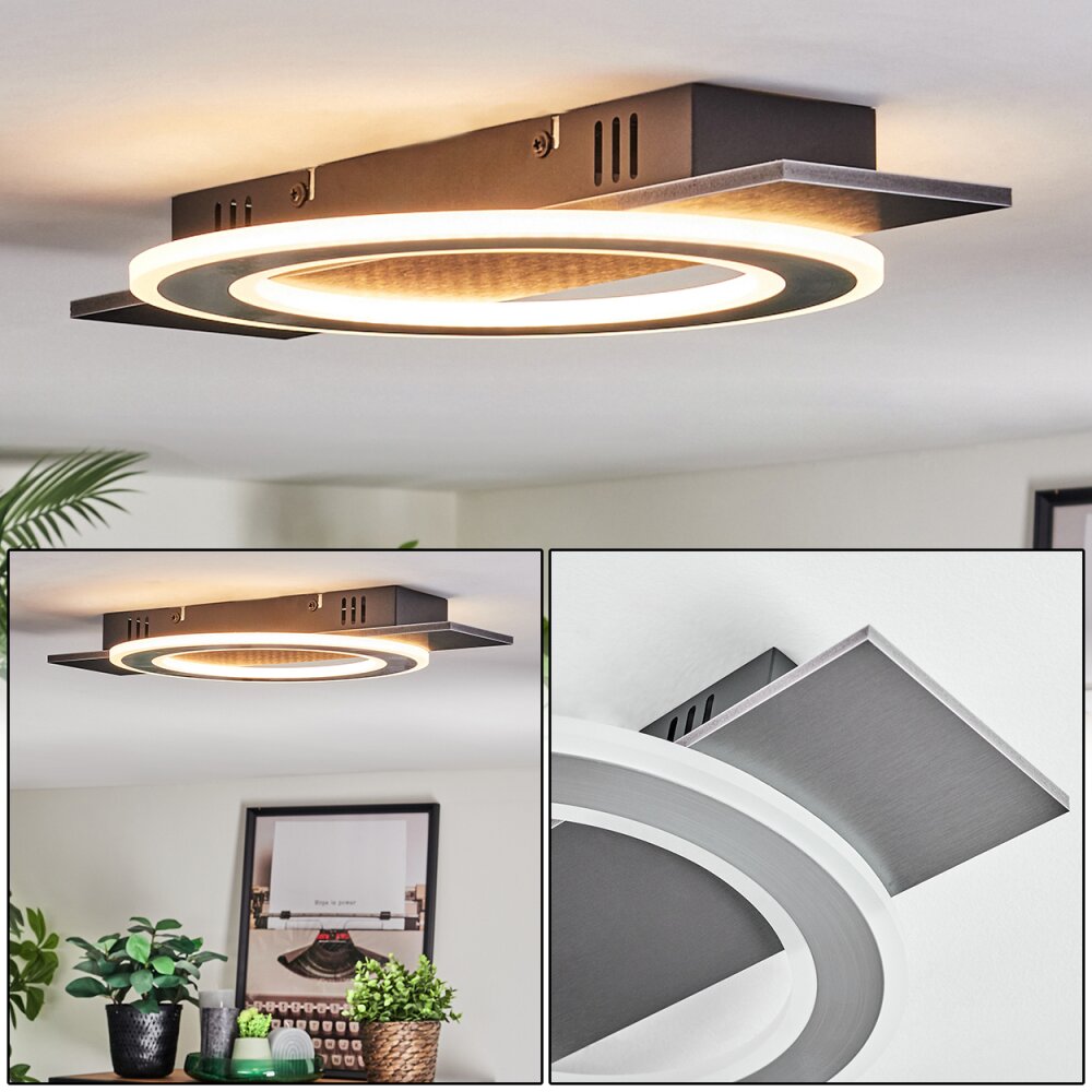 Lidor Plafones LED Negro, Plata, 1 luz main product photo