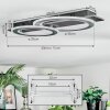 Lidor Plafones LED Negro, Plata, 1 luz