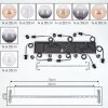 Koyoto Lámparas suspendidas, Luminarias esféricas, Lámparas colgantes Antracita, Plata, Blanca, 8 luces