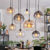 Koyoto Lámparas suspendidas, Luminarias esféricas, Lámparas colgantes Antracita, Plata, Blanca, 8 luces