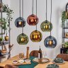 Koyoto Lámparas suspendidas, Luminarias esféricas, Lámparas colgantes Azul, dorado, Verde, Color cobre, 6 luces