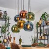 Koyoto Lámparas suspendidas, Luminarias esféricas, Lámparas colgantes Azul, dorado, Verde, Color cobre, 6 luces