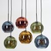 Koyoto Lámparas suspendidas, Luminarias esféricas, Lámparas colgantes Azul, dorado, Verde, Color cobre, 6 luces