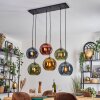 Koyoto Lámparas suspendidas, Luminarias esféricas, Lámparas colgantes Azul, dorado, Verde, Color cobre, 6 luces