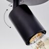 Geira Plafones, Spot techo, Spot de pared Negro, 1 luz