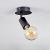 Geira Plafones, Spot techo, Spot de pared Negro, 1 luz