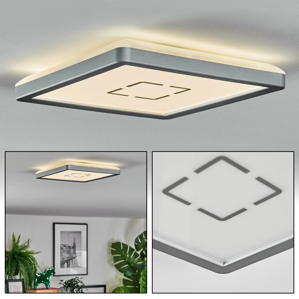 Simonstorp Plafones, Panel LED Plata, Blanca, 1 luz main product photo