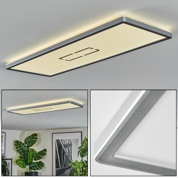 Simonstorp Plafones, Panel LED Plata, Blanca, 1 luz