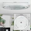 Ipres Plafones, Panel LED Plata, Blanca, 1 luz
