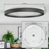 Xarel Plafones, Panel LED Negro, 1 luz