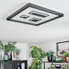 Ilyan Plafones, Panel LED Negro, 1 luz