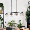 Koyoto Lámparas suspendidas, Luminarias esféricas, Lámparas colgantes Transparente, Ahumado, 4 luces