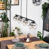 Koyoto Lámparas suspendidas, Luminarias esféricas, Lámparas colgantes Transparente, Ahumado, 4 luces