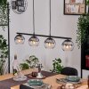 Koyoto Lámparas suspendidas, Luminarias esféricas, Lámparas colgantes Transparente, Ahumado, 4 luces