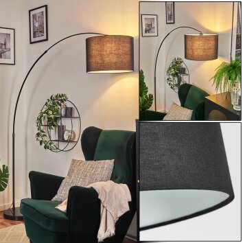 Bassagoda Lámpara de pie Cromo, Negro, 1 luz