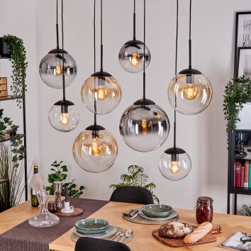 Gastor Lámparas suspendidas, Luminarias esféricas, Lámparas colgantes Colores ámbar, Transparente, Ahumado, 8 luces