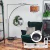 Cando Lámpara de pie Cromo, Negro, 1 luz