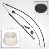 Bassagoda Lámpara de pie, Lámparas de pie tipo arco Cromo, Negro, 1 luz, Pantalla de tela