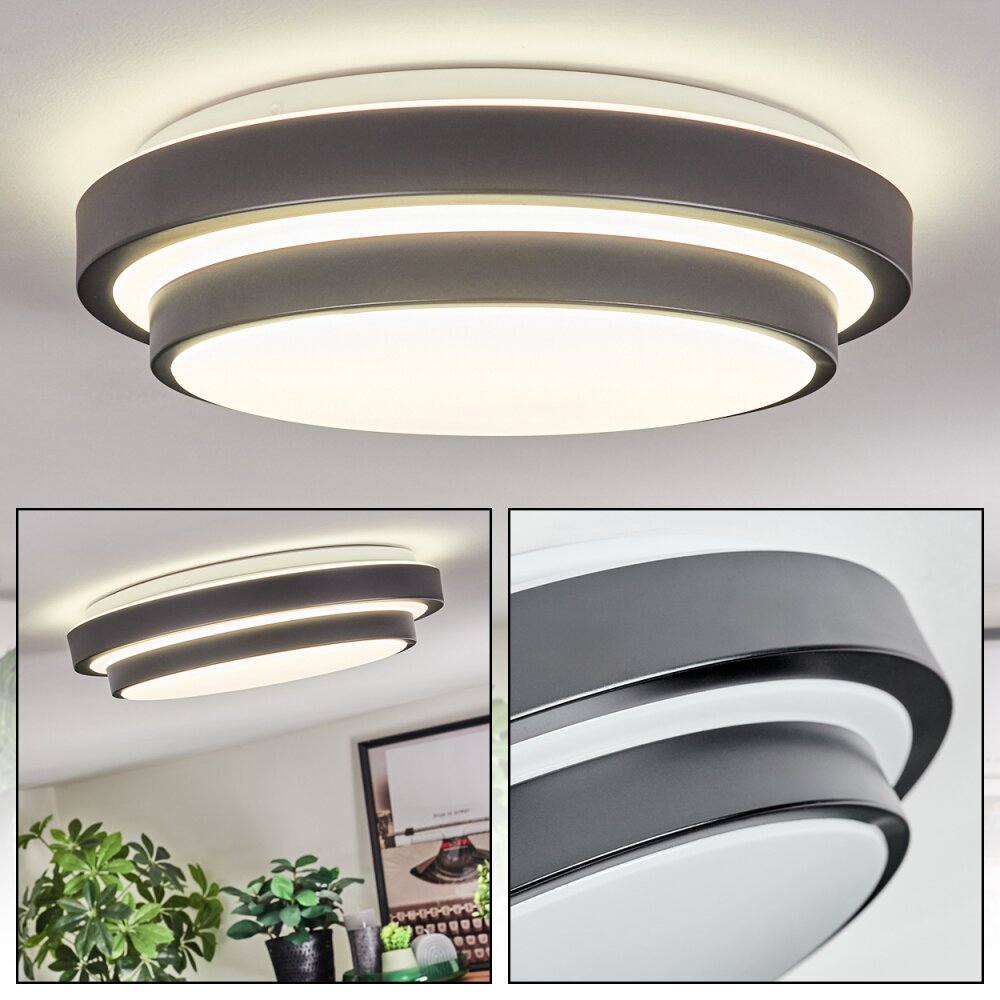 Orvan Plafones, Panel LED Negro, Blanca, 1 luz main product photo