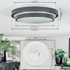 Orvan Plafones, Panel LED Negro, Blanca, 1 luz
