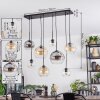 Koyoto Lámparas suspendidas, Luminarias esféricas, Lámparas colgantes Colores ámbar, Transparente, Ahumado, 8 luces